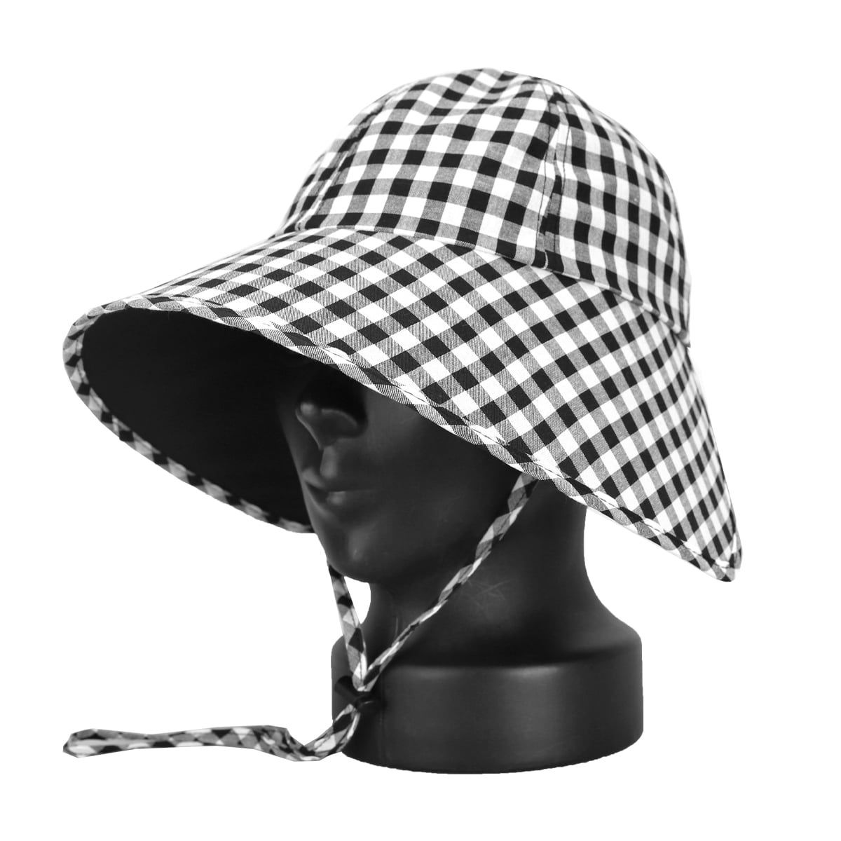 여자 벙거지 LMO012 여성 체크 패턴 챙 모자