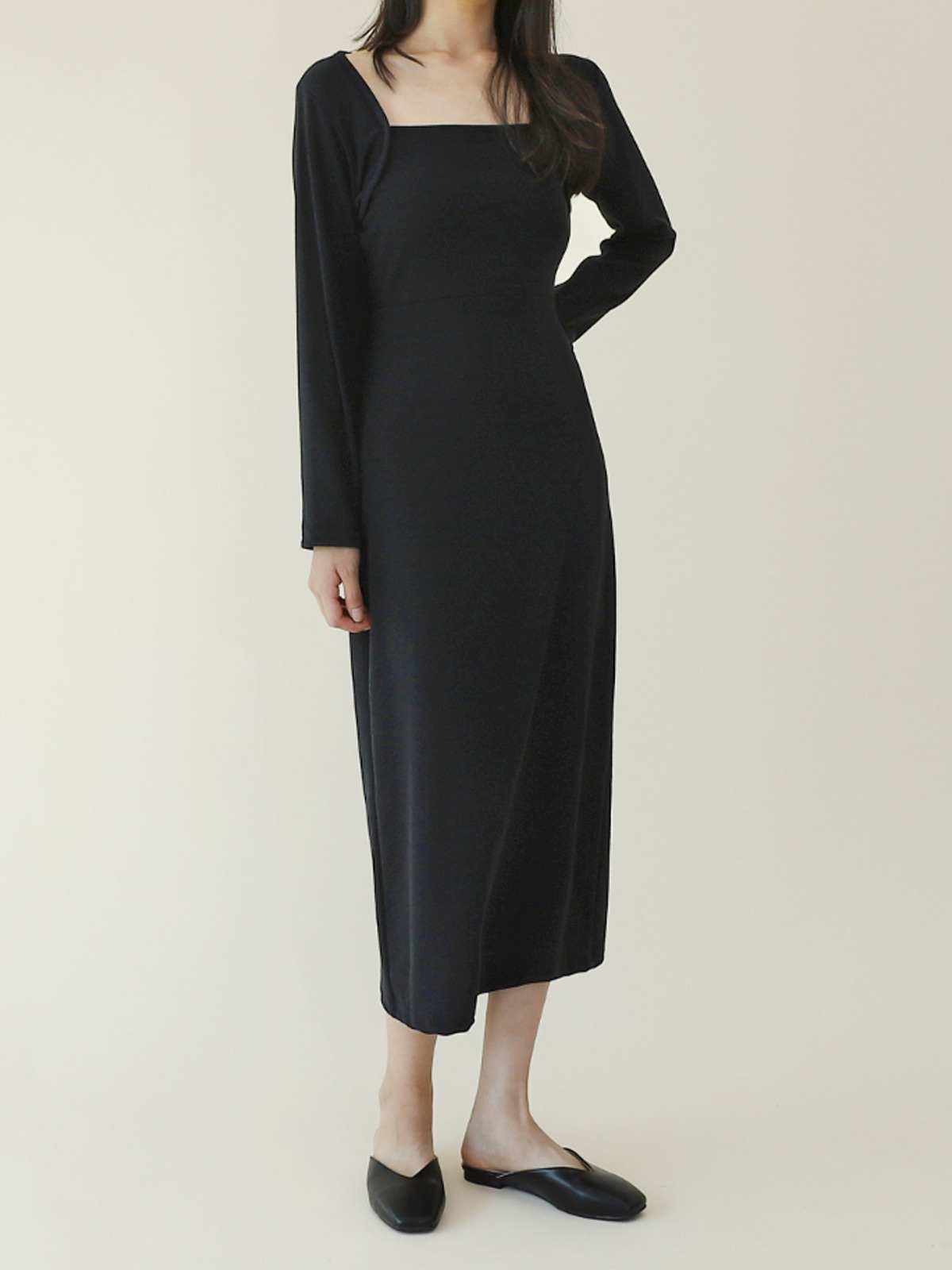여성 원피스 LNGT001 여자 볼레로 블랙 드레스