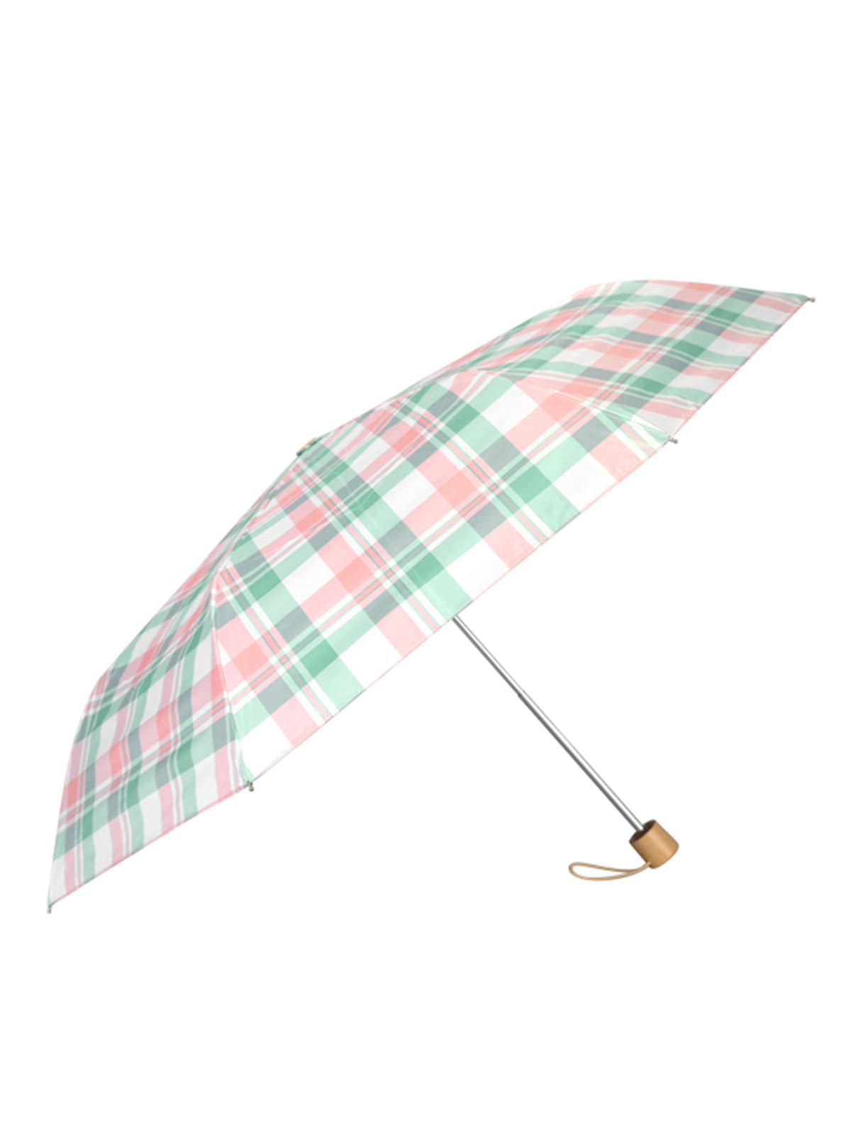 여성 3단 우양산 LDDR064 체크 패턴 수동 가벼운 양우산